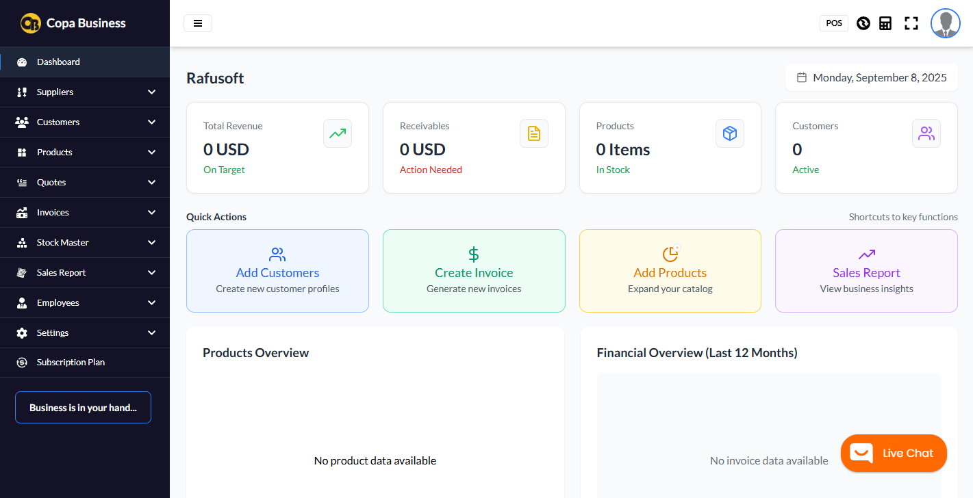 Copa Business Dashboard